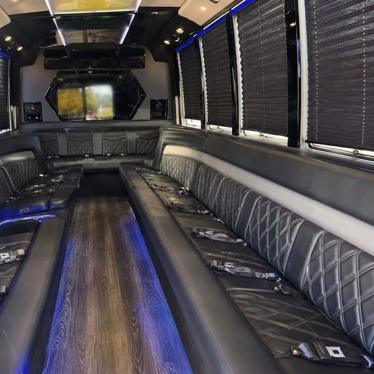 25 Passenger Party Bus Interior