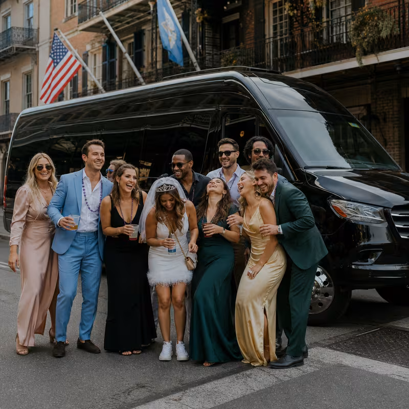 New Orleans Bachelor & Bachelorette Transportation fleet vehicle