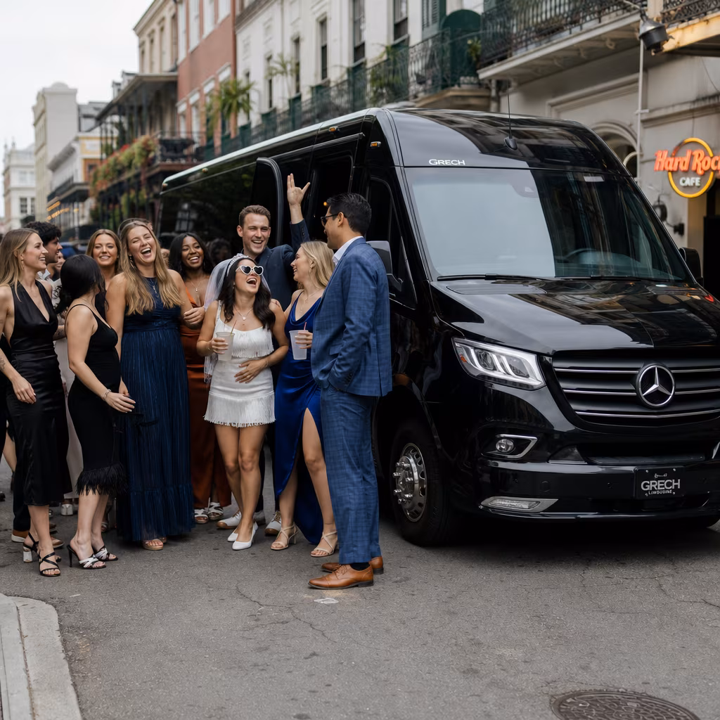 Bachelor and bachelorette party bus