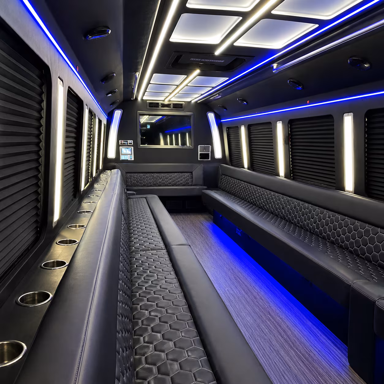 New Orleans Birthday, Sweet 16, & Quinceañera Transportation party bus exterior