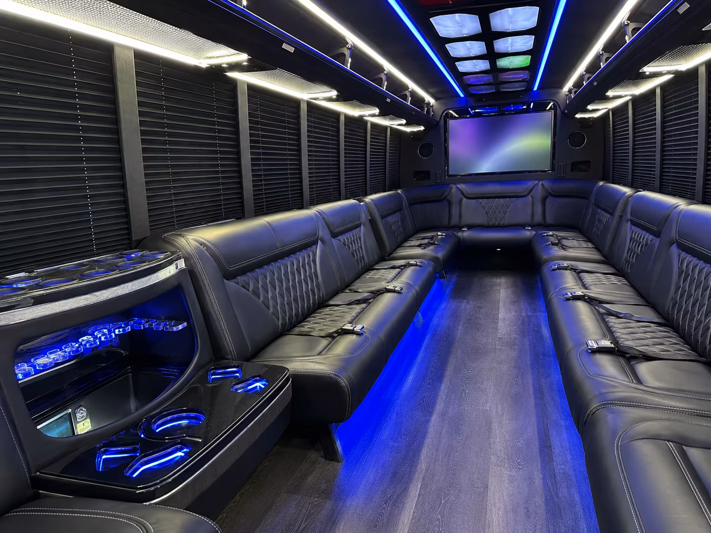 New Orleans Concert & Music Festival Transportation party bus exterior
