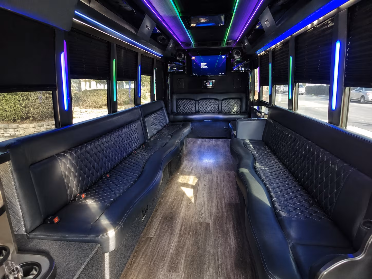 New Orleans Prom & Homecoming Transportation party bus interior