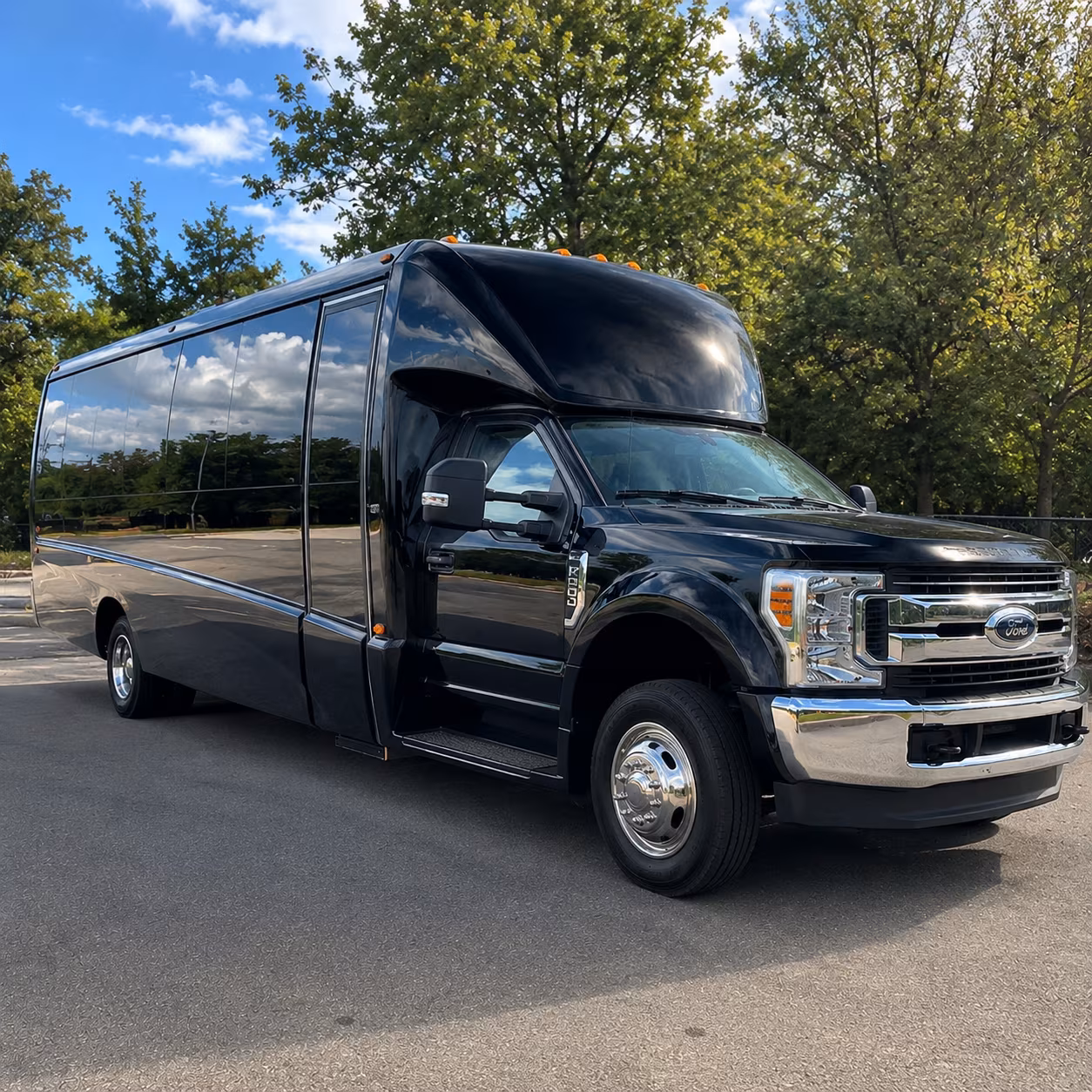 New Orleans School Event Transportation party bus exterior