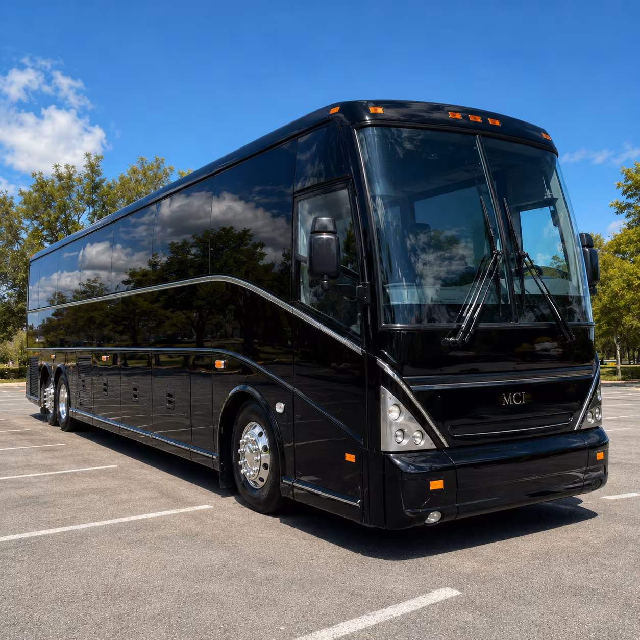 New Orleans School Event Transportation party bus exterior