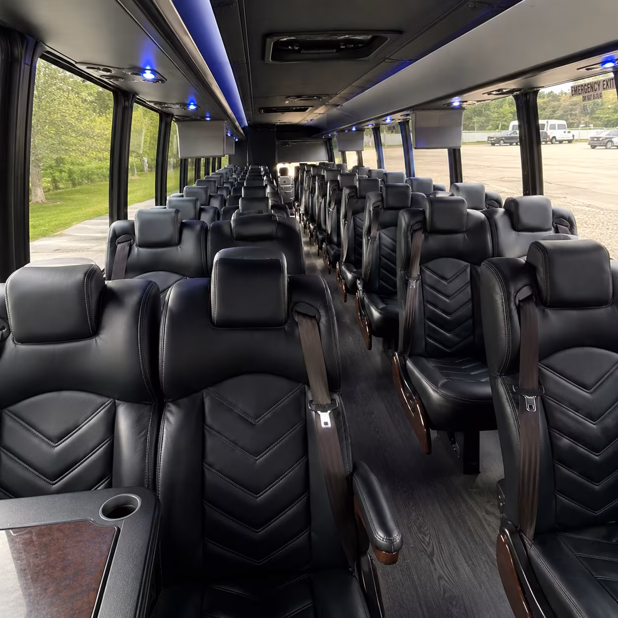 New Orleans School Event Transportation party bus interior