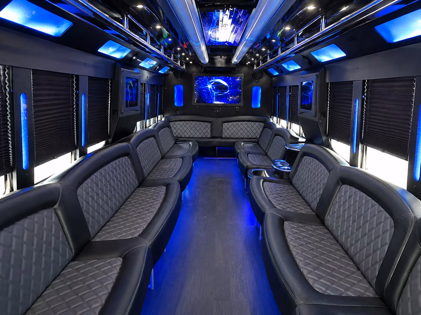 New Orleans Winery Tour & Pub Crawl Transportation party bus interior