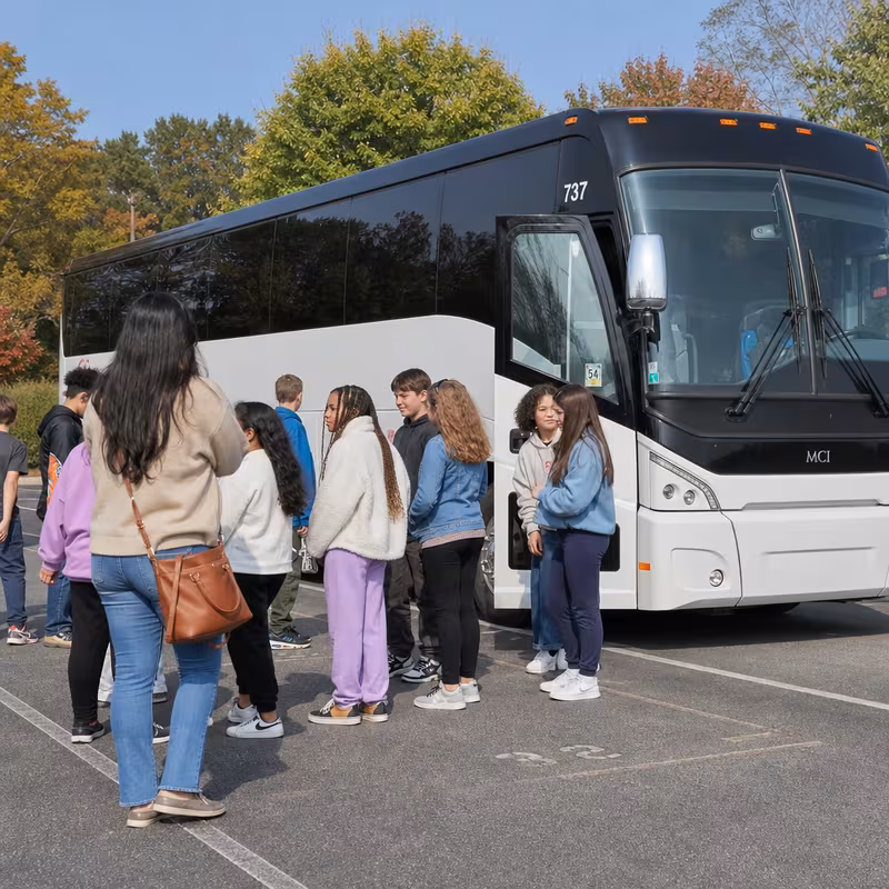 Black Mercedes Sprinter van staged for an New Orleans School Transportation group