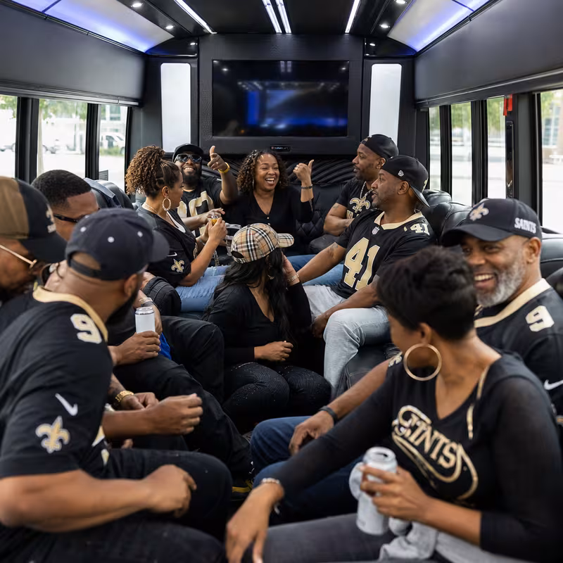New Orleans Sporting Event Transportation fleet vehicle