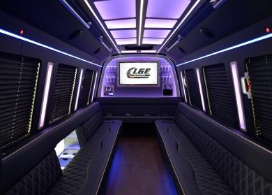 Montgomery 18 Passenger Limo Bus Interior