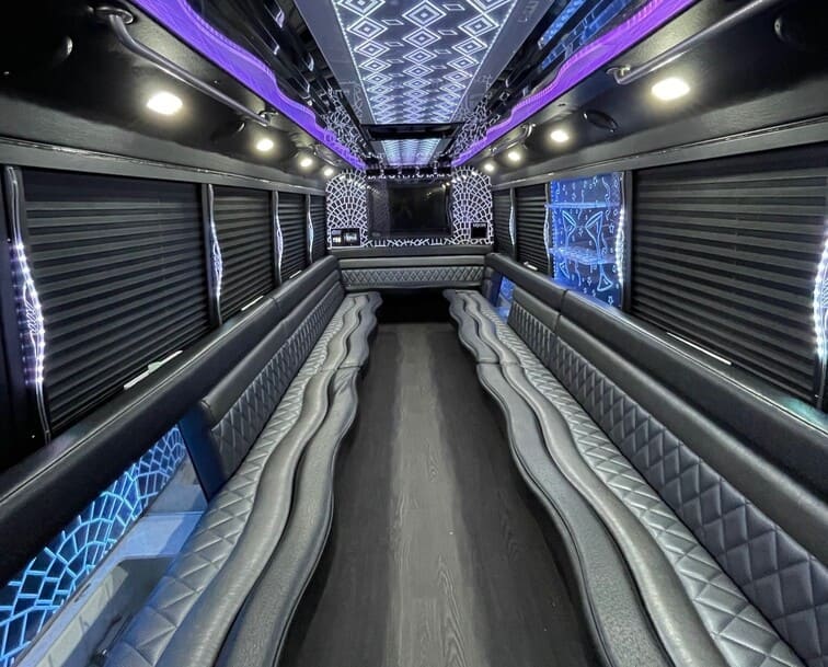 Pensacola 30 Passenger Party Bus White Interior