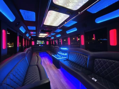 Mobile 35 Passenger Party Bus Interior