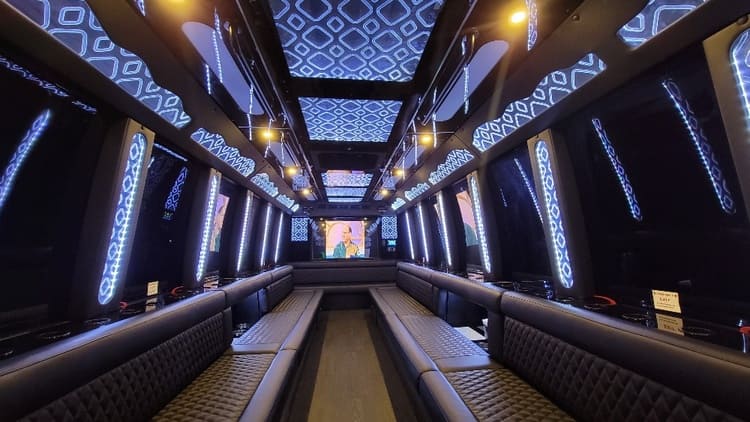 Montgomery 40 Passenger Limo Bus Interior